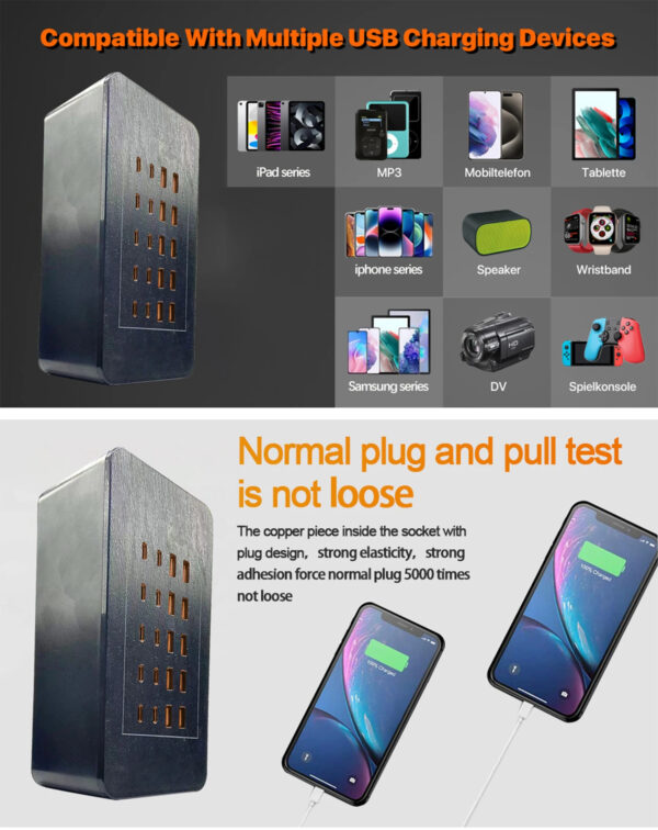 100W Multi Port Universal Smart Desktop Fast Charging Station Power Adapter - Image 17