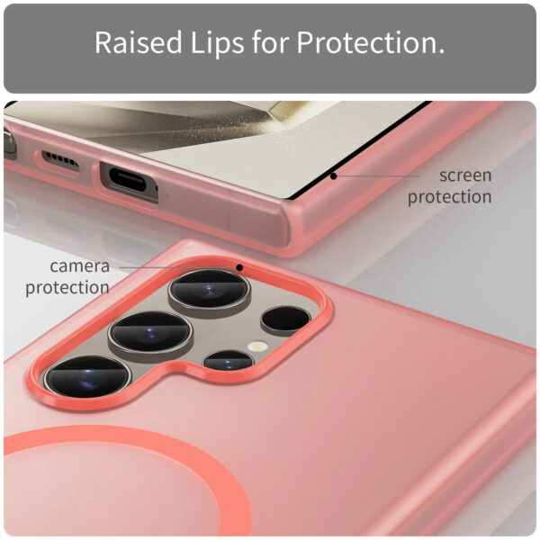 Luxury Premium Matte Candy Magnetic Wireless Charging Transparent Case Covers For Samsung S Series - Image 3