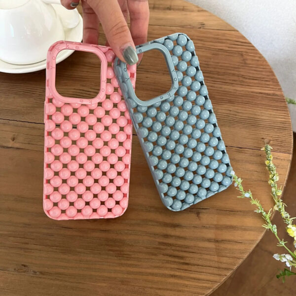 Luxury Premium Unique Creative Hollow 3D Pearl Design Soft TPU Shockproof Mobile Phone Cover for iPhone Series - Image 6
