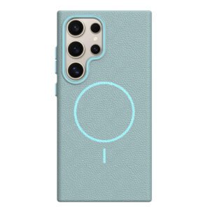Luxury Premium Business Style Litchi Texture Magnetic Wireless Charging Phone Cover Case for Samsung Galaxy S Series