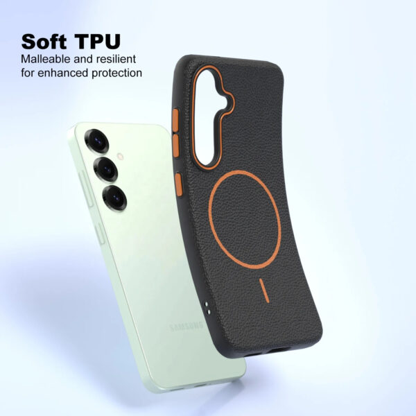 Luxury Premium Business Style Litchi Texture Magnetic Wireless Charging Phone Cover Case for Samsung Galaxy A Series - Image 13
