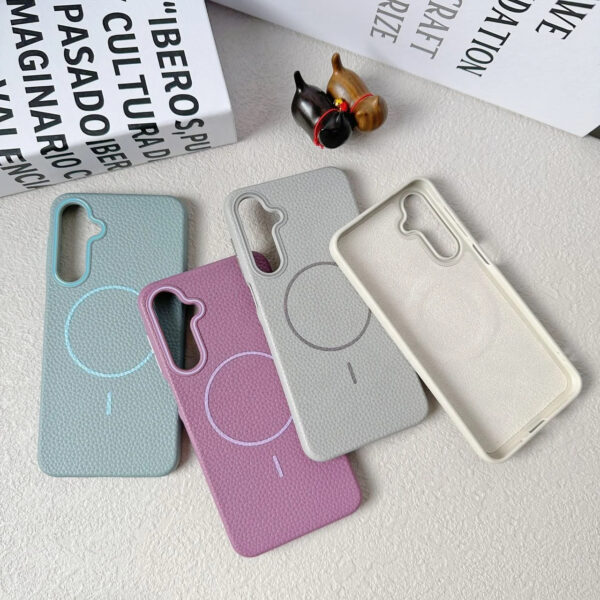 Luxury Premium Business Style Litchi Texture Magnetic Wireless Charging Phone Cover Case for Samsung Galaxy A Series - Image 19