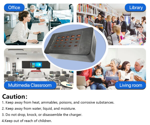 100W Multi Port Universal Smart Desktop Fast Charging Station Power Adapter - Image 18