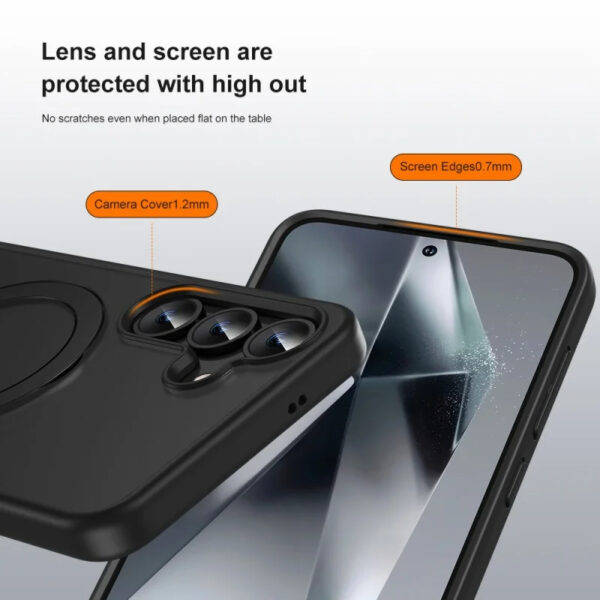 Luxury Premium Clear Matte Frosted Magnetic Invisible Metal Kickstand Holder  Case Cover For Samsung A Series - Image 8