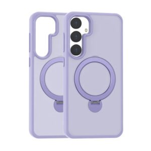 Luxury Premium Clear Matte Frosted Magnetic Invisible Metal Kickstand Holder  Case Cover For Samsung A Series