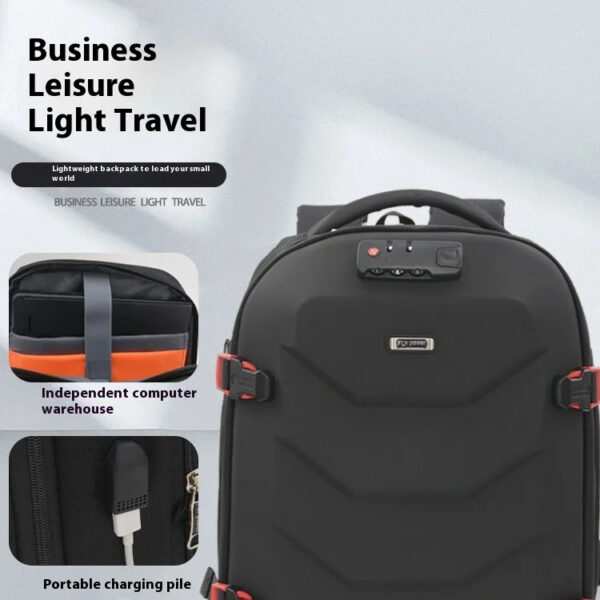 Luxury Premium Waterproof Leather Membrane Material Casual Sports Outdoor Work Travel Laptop Backpack - Image 8