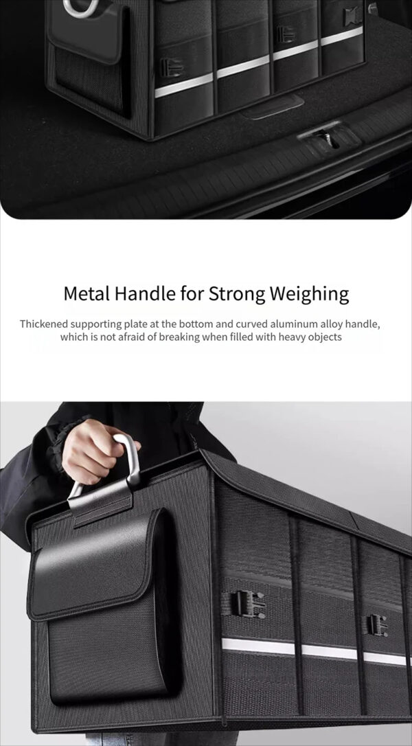 Luxury Premium Large Capacity Collapsible Premium Durable Storage Car Trunk Organizer - Image 20