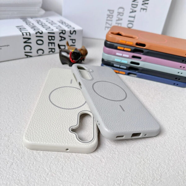 Luxury Premium Business Style Litchi Texture Magnetic Wireless Charging Phone Cover Case for Samsung Galaxy A Series - Image 20