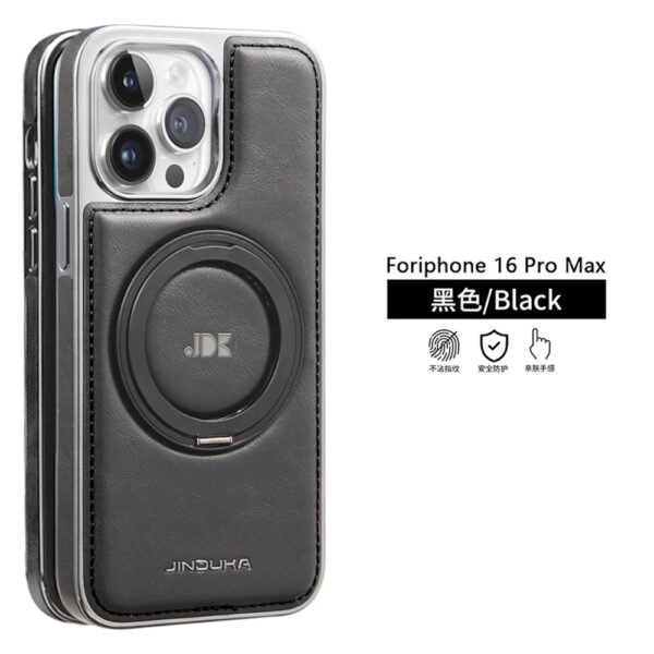 Luxury Premium Kickstand Magnetic Leather Phone Case For iPhone Series - Image 2