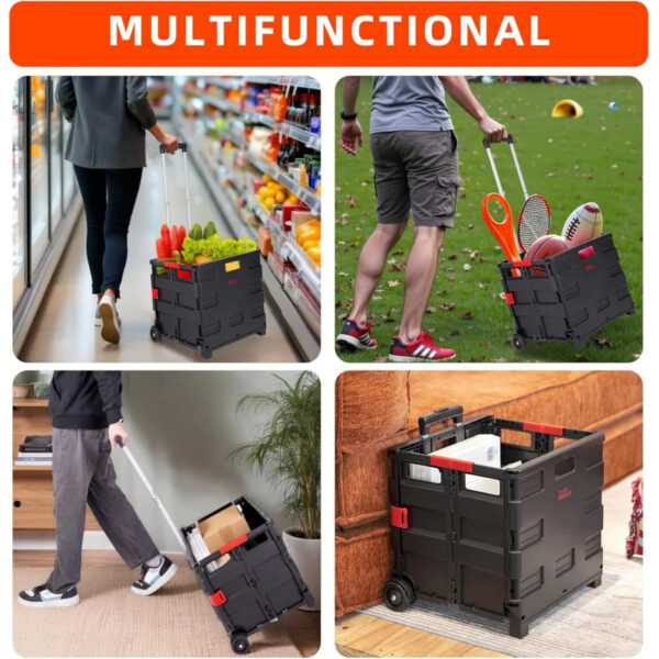 Luxury Premium Portable foldable shopping trolley  with wheels - Image 29