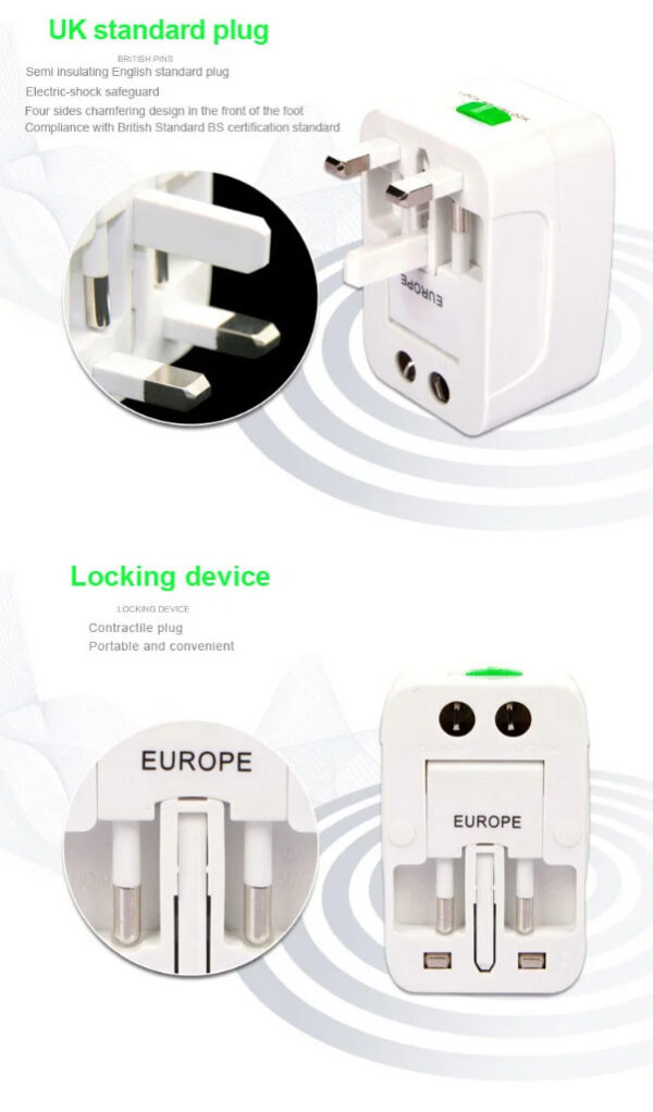 Universal 110-250v 10A Electric AC Power Charger Socket International World Travel Adapter - Image 7