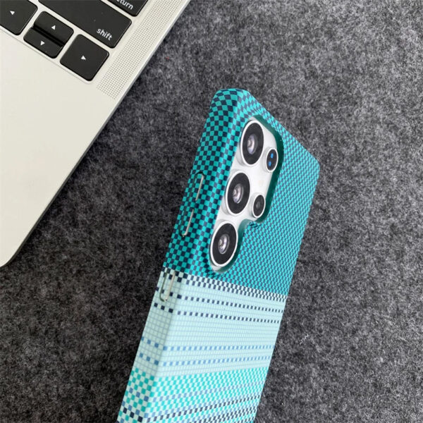 Luxury Premium Slim Carbon Fibre Stripe Wireless Charging Magnetic For Magsafe Case For Samsung Galaxy S Series - Image 7