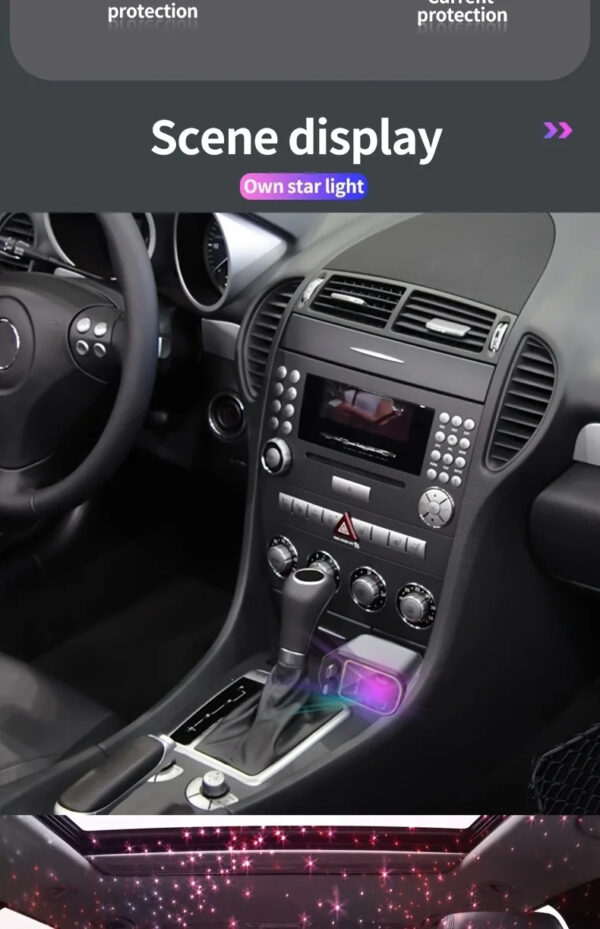 4 in1 Retractable Car Charger with USB Roof Star Type-C Cable Fast Charging Cigarette Lighter Adapter - Image 3