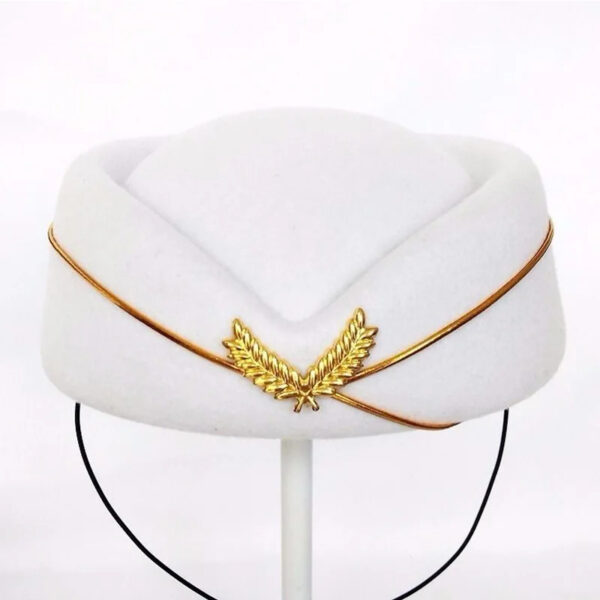 Luxury Premium Stewardess Beret Party Cosplay Formal Party Costume Hat - Image 22