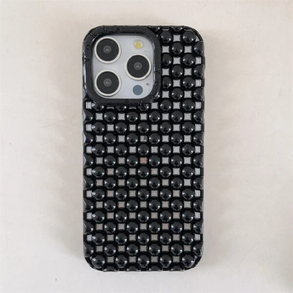 Luxury Premium Unique Creative Hollow 3D Pearl Design Soft TPU Shockproof Mobile Phone Cover for iPhone Series - Image 11