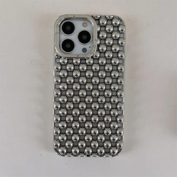 Luxury Premium Unique Creative Hollow 3D Pearl Design Soft TPU Shockproof Mobile Phone Cover for iPhone Series - Image 12