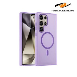 Luxury Premium Matte Candy Magnetic Wireless Charging Transparent Case Covers For Samsung S Series