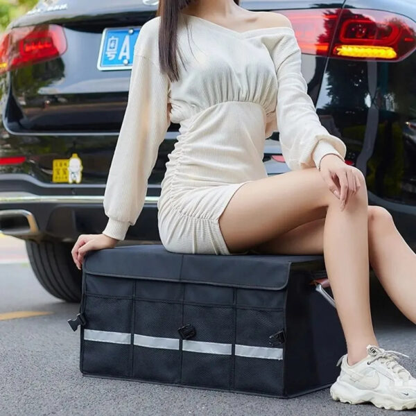 Luxury Premium Large Capacity Collapsible Premium Durable Storage Car Trunk Organizer - Image 8