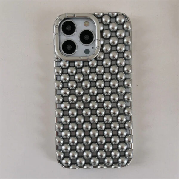 Luxury Premium Unique Creative Hollow 3D Pearl Design Soft TPU Shockproof Mobile Phone Cover for iPhone Series - Image 13