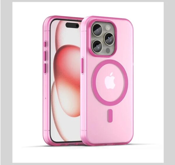 Luxury Premium Matte Candy Magnetic Wireless Charging Transparent Case Covers For iPhone Series - Image 2