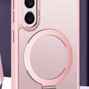 Luxury Premium Clear Matte Frosted Magnetic Invisible Metal Kickstand Holder  Case Cover For Samsung A Series