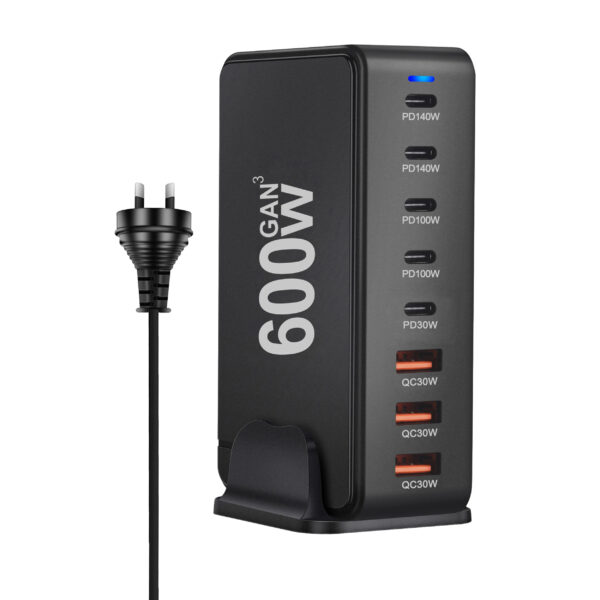 600W GaN USB C Charger 8 port Desktop Charging Station PD3.0 USB Type C Fast Charger - Image 33