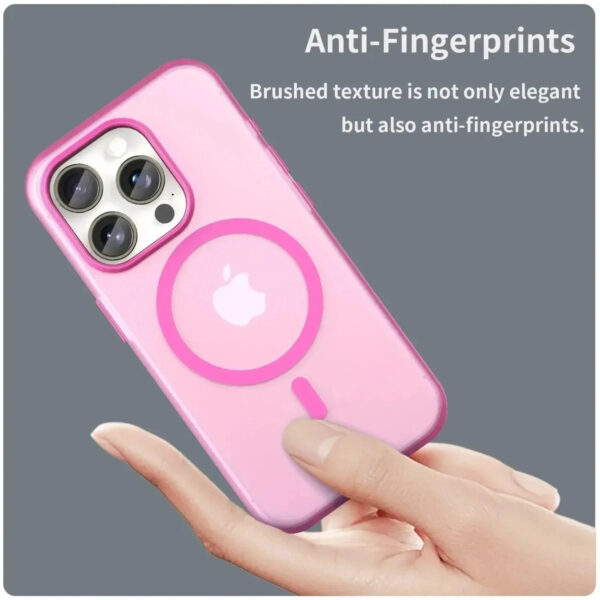 Luxury Premium Matte Candy Magnetic Wireless Charging Transparent Case Covers For iPhone Series - Image 12
