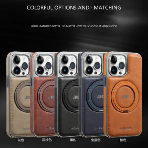 Luxury Premium Kickstand Magnetic Leather Phone Case For iPhone Series