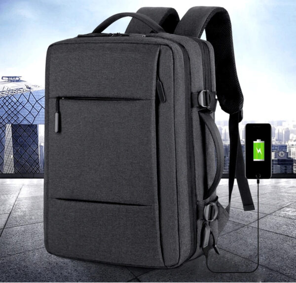 Luxury Premium with USB Charging Port Travel Fashion Bag Laptop Backpack Bag - Image 3