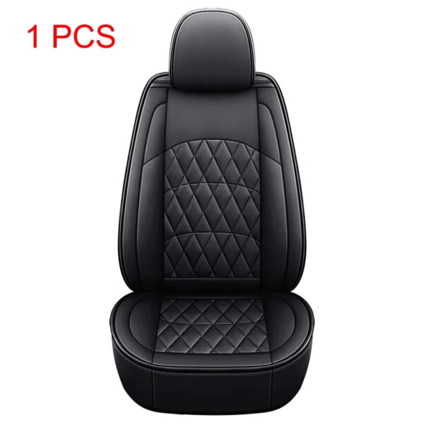 Luxury Premium All Season Quited PU Leather Waterproof Universal 5 Seater Fit Sedan Car Seat Cover with Pillows - Image 10