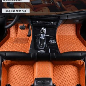 Luxury Premium Leather 7D Car Mats Waterproof Durable Easy Clean Non Skid Customized Car Floor Mat - Brown