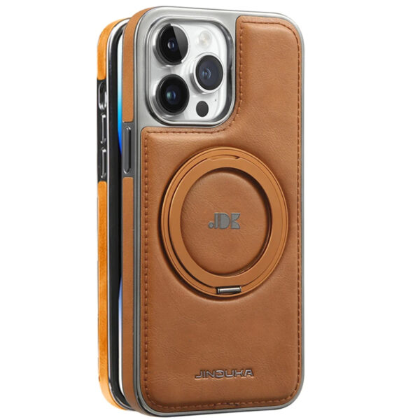 Luxury Premium Kickstand Magnetic Leather Phone Case For iPhone Series - Image 34