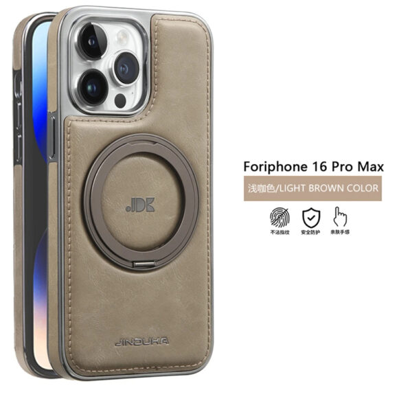 Luxury Premium Kickstand Magnetic Leather Phone Case For iPhone Series - Image 24