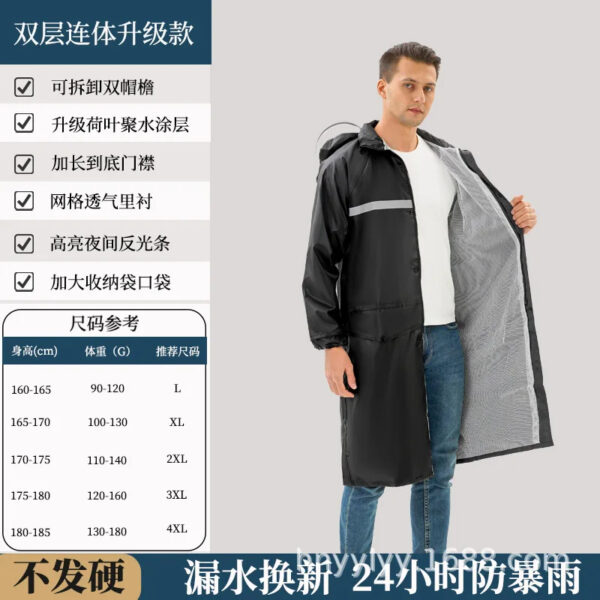 Luxury Premium Thickened Polyester Universal Body Protection Cover Raincoat - Image 10