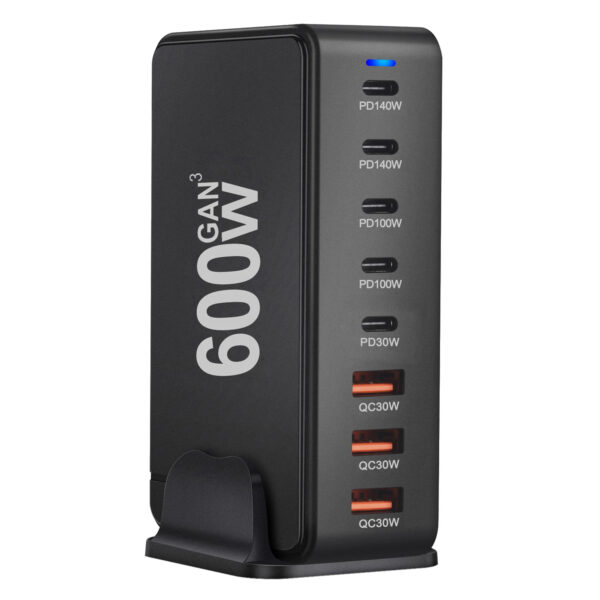 600W GaN USB C Charger 8 port Desktop Charging Station PD3.0 USB Type C Fast Charger - Image 27