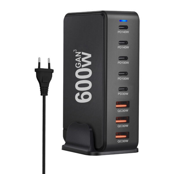 600W GaN USB C Charger 8 port Desktop Charging Station PD3.0 USB Type C Fast Charger - Image 32