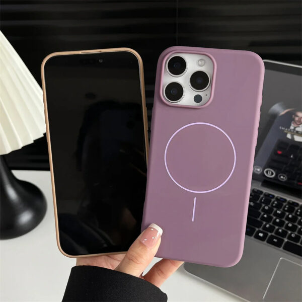 Luxury Premium Soft Silicone Matte Magsafe Case Cover For iPhone Series - Image 30
