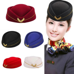 Luxury Premium Stewardess Beret Party Cosplay Formal Party Costume Hat