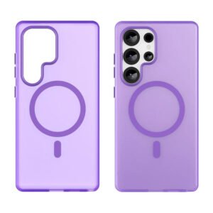 Luxury Premium Matte Candy Magnetic Wireless Charging Transparent Case Covers For Samsung S Series