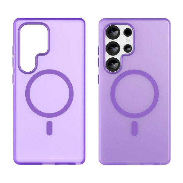 Luxury Premium Matte Candy Magnetic Wireless Charging Transparent Case Covers For Samsung S Series - Image 24