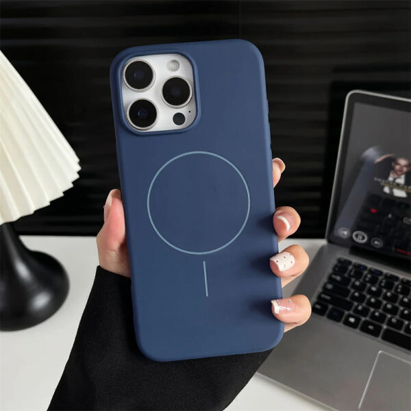 Luxury Premium Soft Silicone Matte Magsafe Case Cover For iPhone Series - Image 27