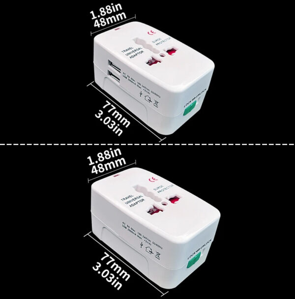Universal 110-250v 10A Electric AC Power Charger Socket International World Travel Adapter - Image 30