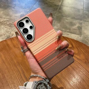 Luxury Premium Slim Carbon Fibre Stripe Wireless Charging Magnetic For Magsafe Case For Samsung Galaxy S Series