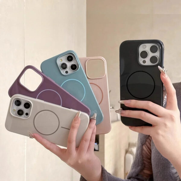Luxury Premium Soft Silicone Matte Magsafe Case Cover For iPhone Series - Image 23