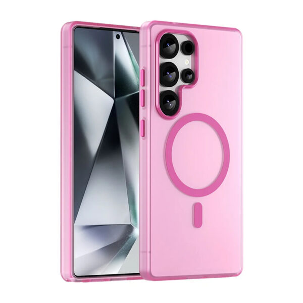 Luxury Premium Matte Candy Magnetic Wireless Charging Transparent Case Covers For Samsung S Series - Image 22