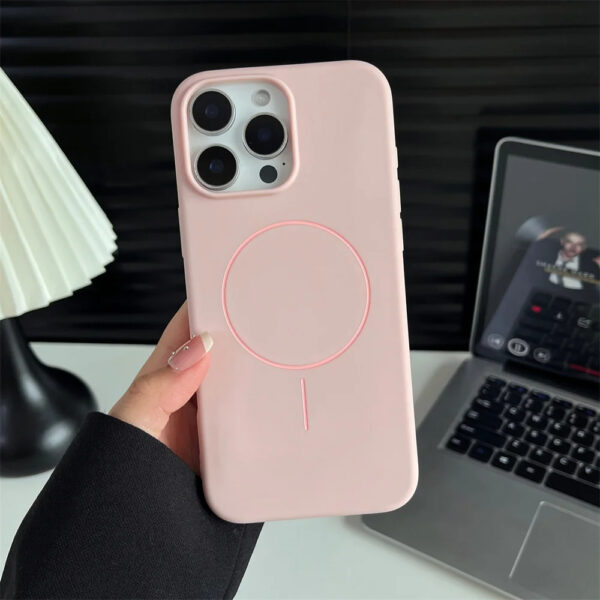 Luxury Premium Soft Silicone Matte Magsafe Case Cover For iPhone Series - Image 28