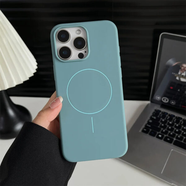 Luxury Premium Soft Silicone Matte Magsafe Case Cover For iPhone Series - Image 33