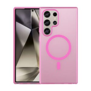 Luxury Premium Matte Candy Magnetic Wireless Charging Transparent Case Covers For Samsung S Series