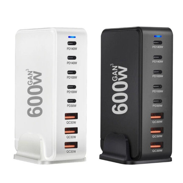 600W GaN USB C Charger 8 port Desktop Charging Station PD3.0 USB Type C Fast Charger - Image 21