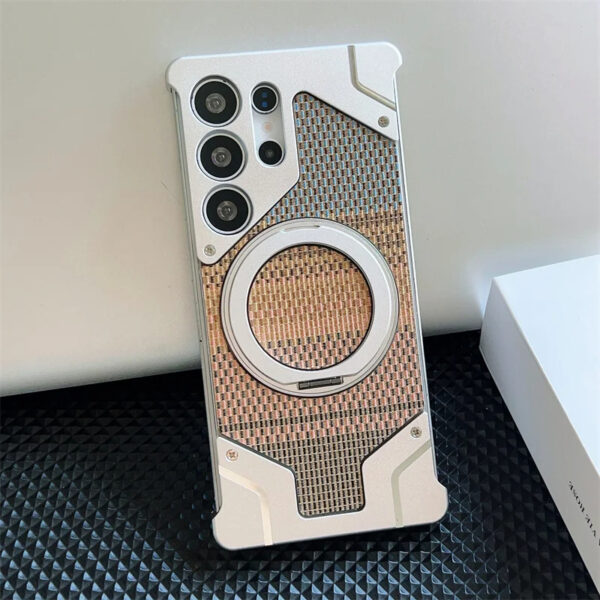 Luxury Premium Aluminum Alloy Frameless Magsafe Magnetic Holder For Samsung Galaxy S25 Ultra - Image 17